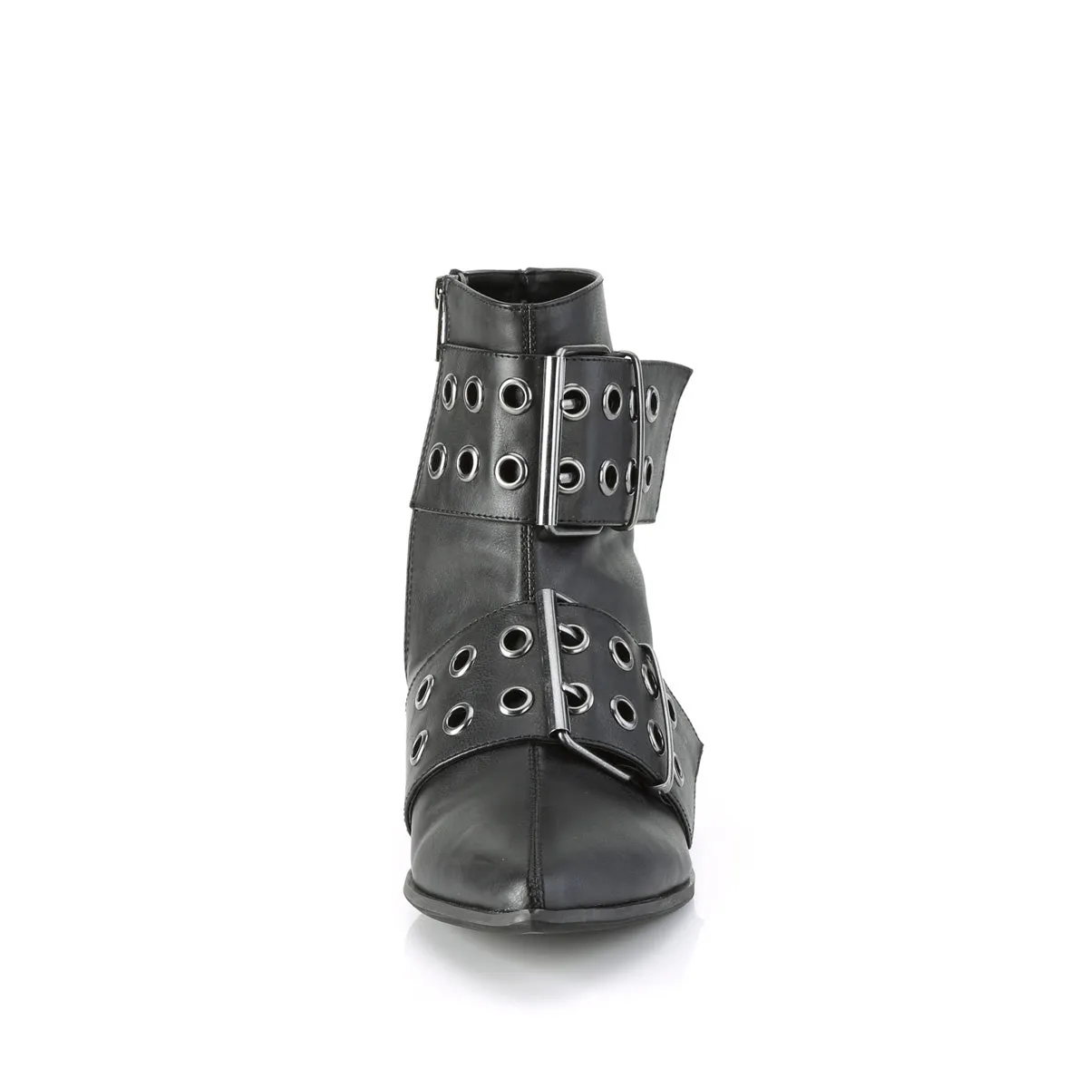 1 Inch Heel WARLOCK-55 Black Pu