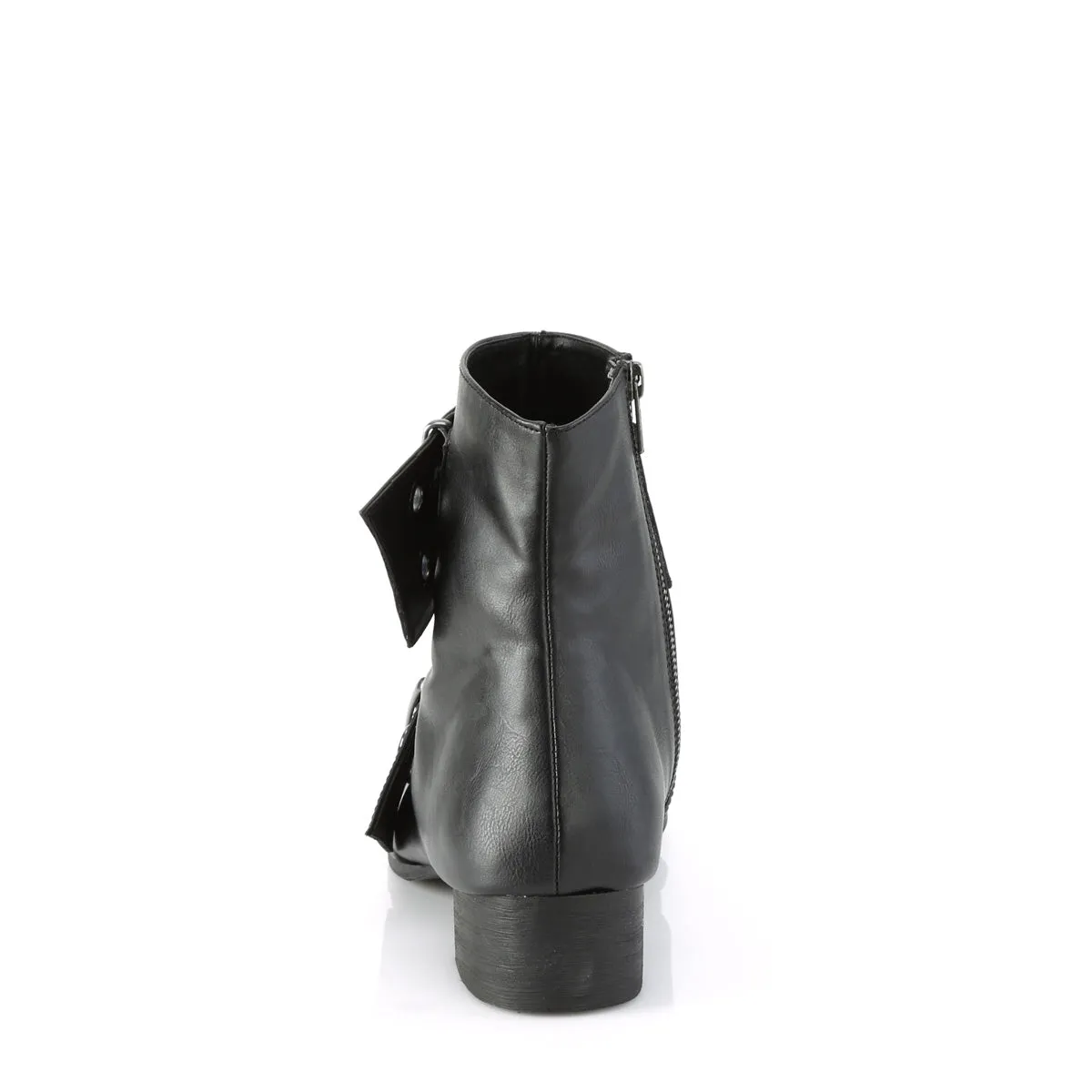 1 Inch Heel WARLOCK-55 Black Pu