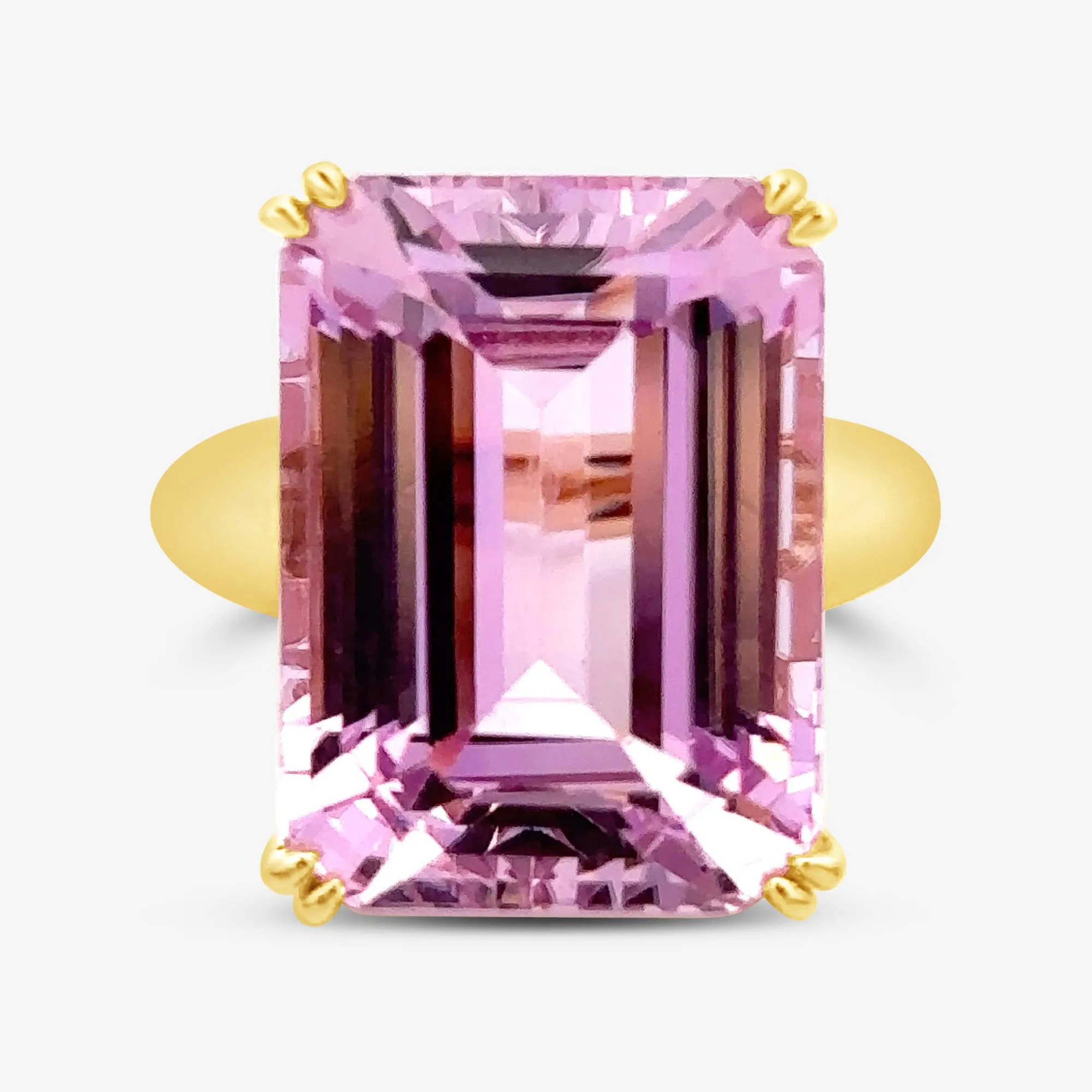 25.97ct Kunzite Emerald Cut Ring