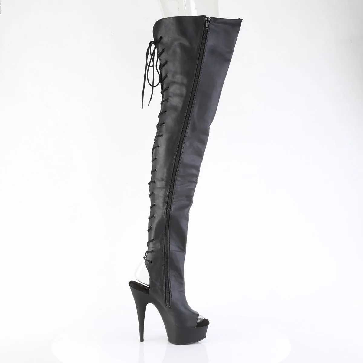 6 Inch Heel DELIGHT-4019 Black Pu