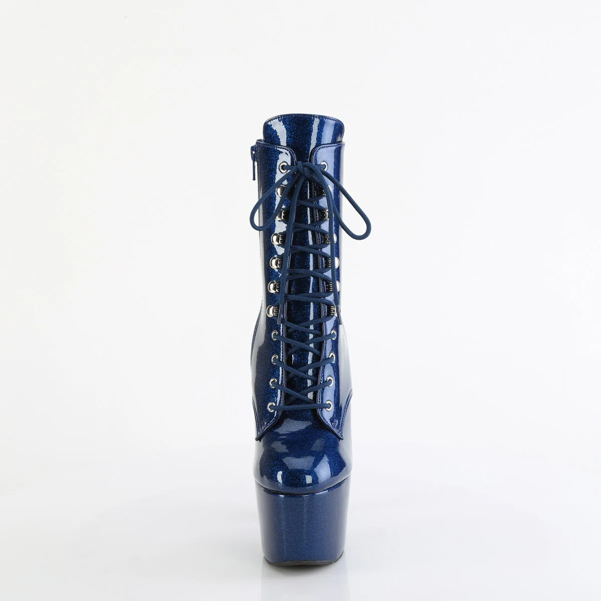 7 Inch Heel ADORE-1020GP Navy Blue Glitter