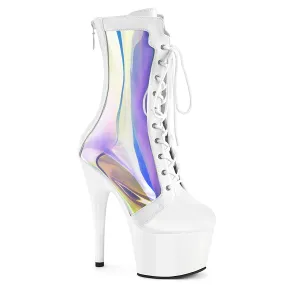 7 Inch Heel ADORE-1047 White Holo Patent