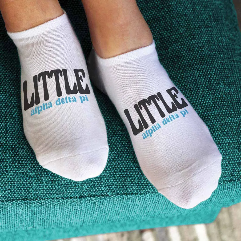 Alpha Delta Pi No Show Socks for Bigs and Littles