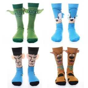 Anime Sonics Socks Cartoon Knitted Cotton Socks Pure Cotton Men's Socks Fashion Trend Socks with horns