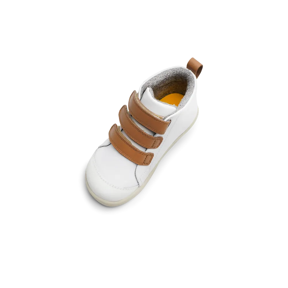 Bobux I-Walk Hi Court White   Caramel