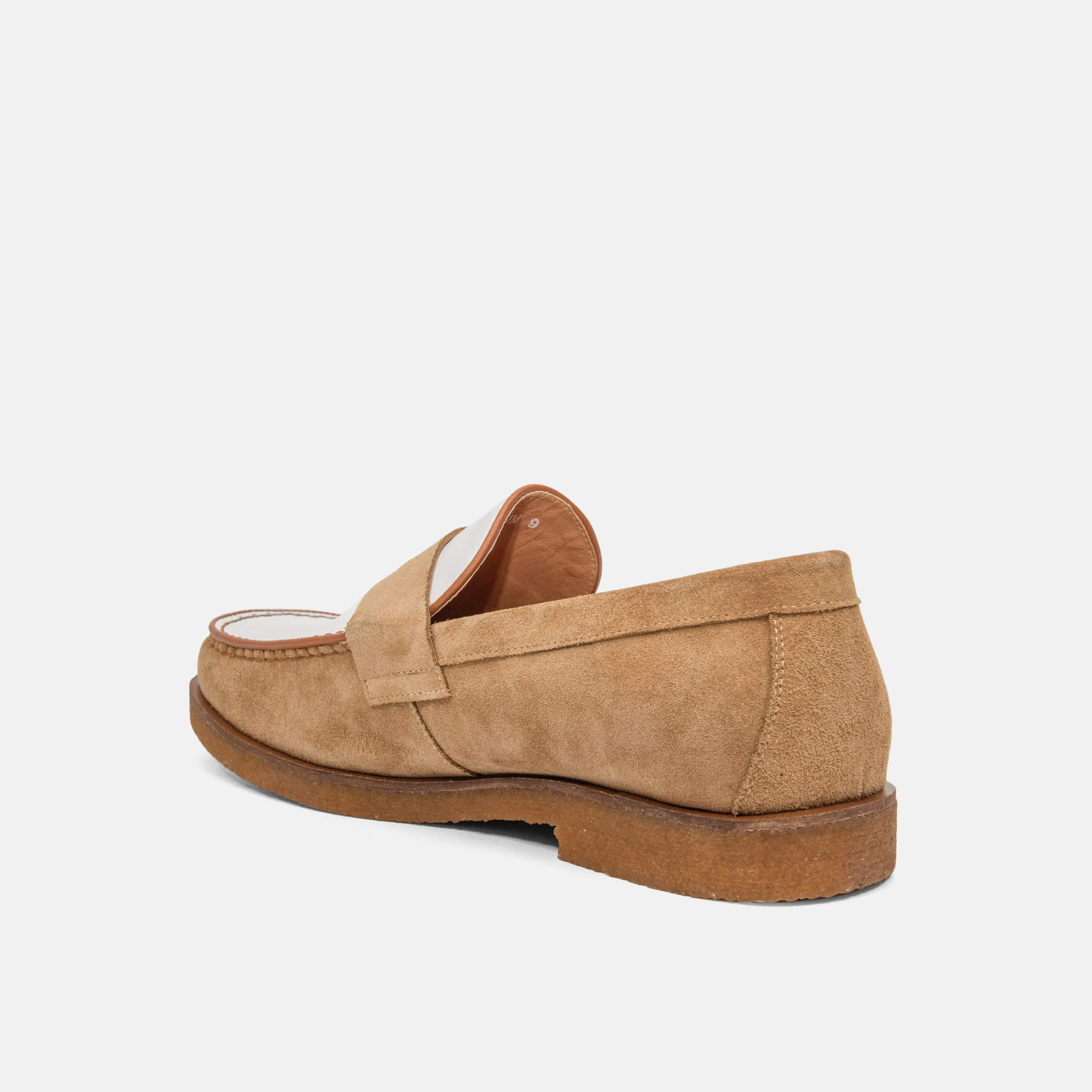 Calum Desert Sand Suede Penny Loafers