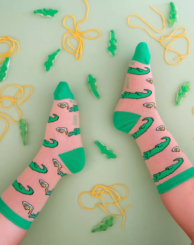 CROCO PASTA FAN BABY SOCKS