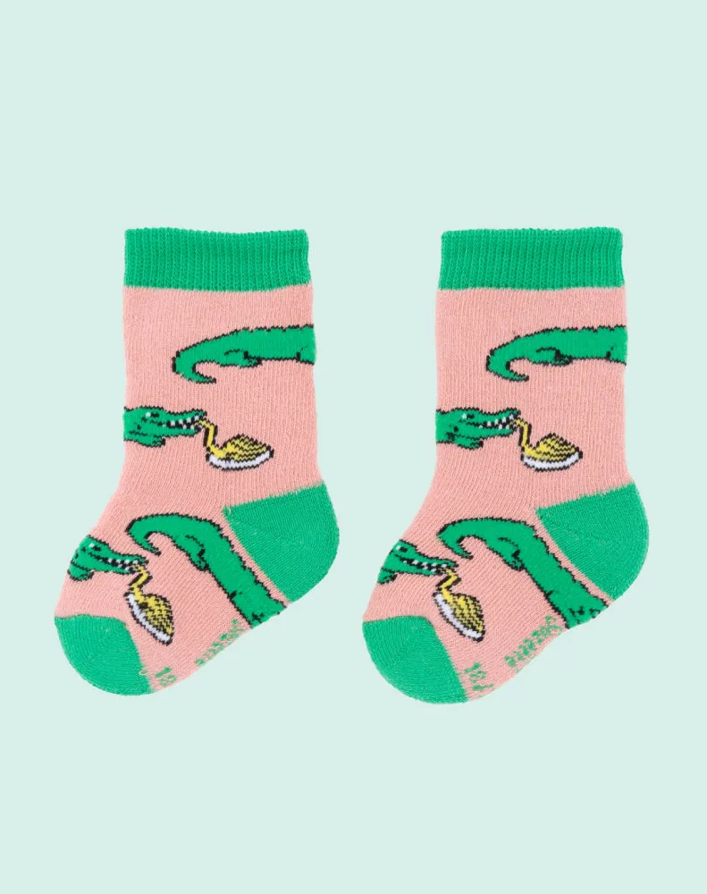 CROCO PASTA FAN BABY SOCKS