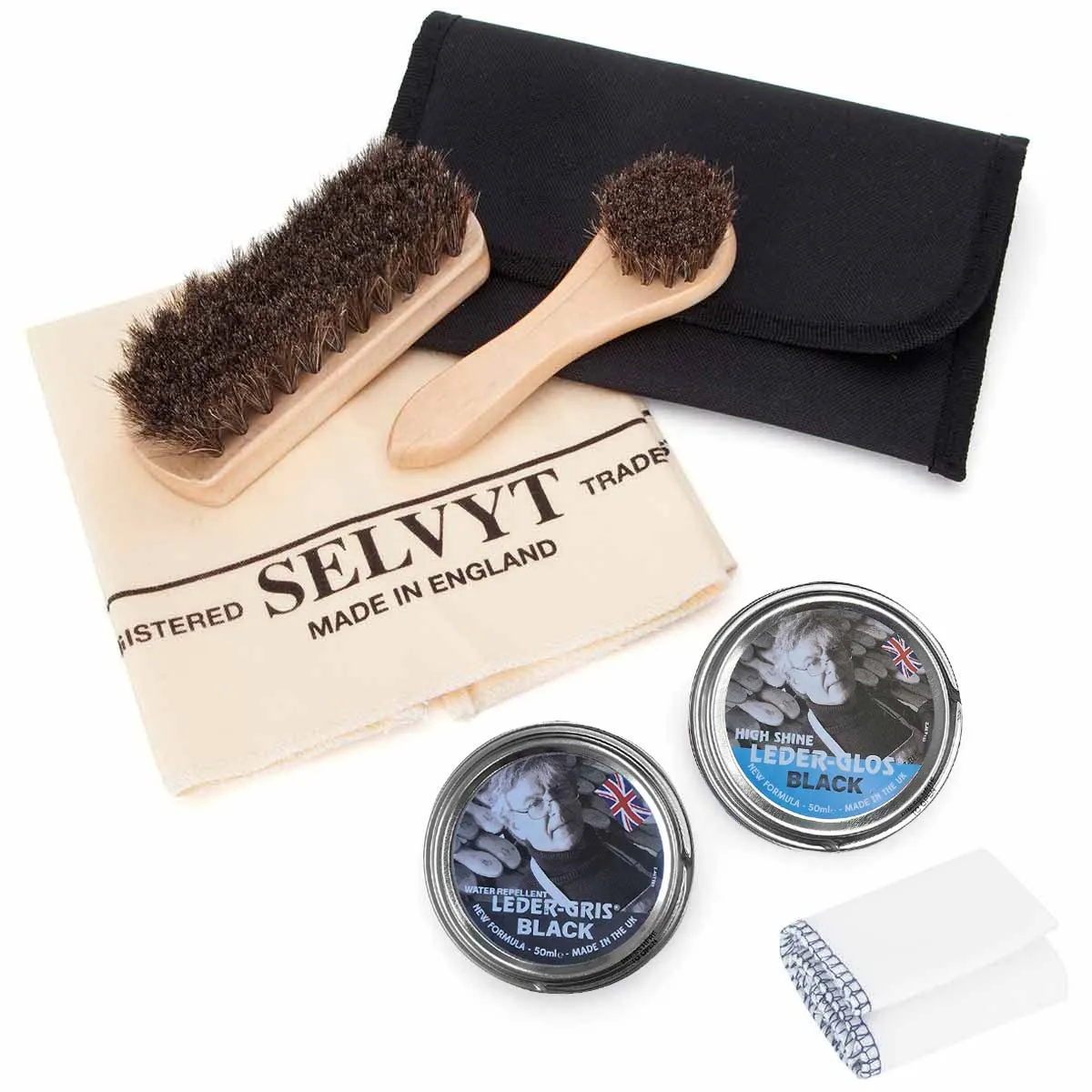 Deluxe Military Boot Polishing Kit - Black & Brown