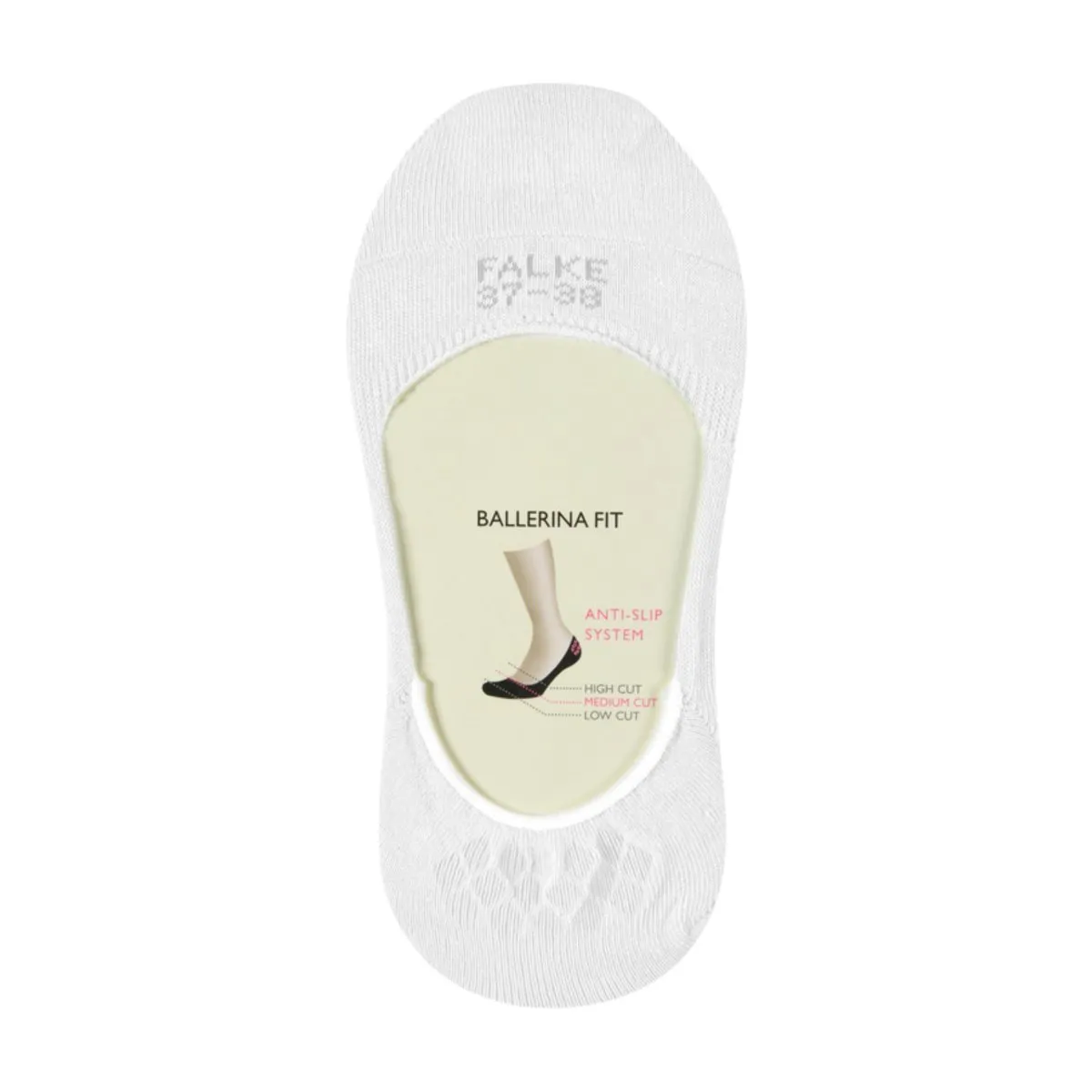 Falke Women's Step Medium Cut Invisible/No-Show White Socks