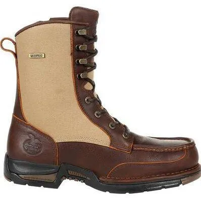 Georgia Men's Athens 8" Soft Toe Waterproof Side-Zip Upland Work Boot - Brown - GB00354