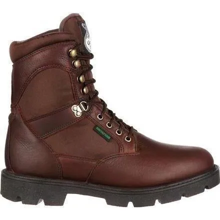 Georgia Men's Homeland 8" Stl Toe Waterproof Work Boot - Brown - G107