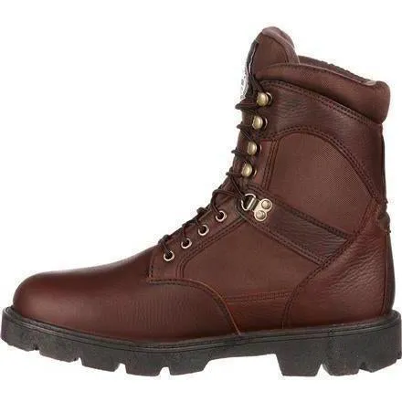 Georgia Men's Homeland 8" Stl Toe Waterproof Work Boot - Brown - G107