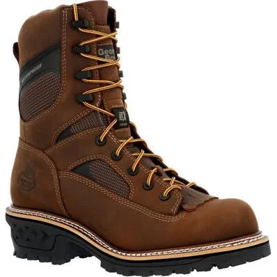 Georgia Men's Ltx Logger 9" Comp Toe WP Work Boot -Brown- GB00617