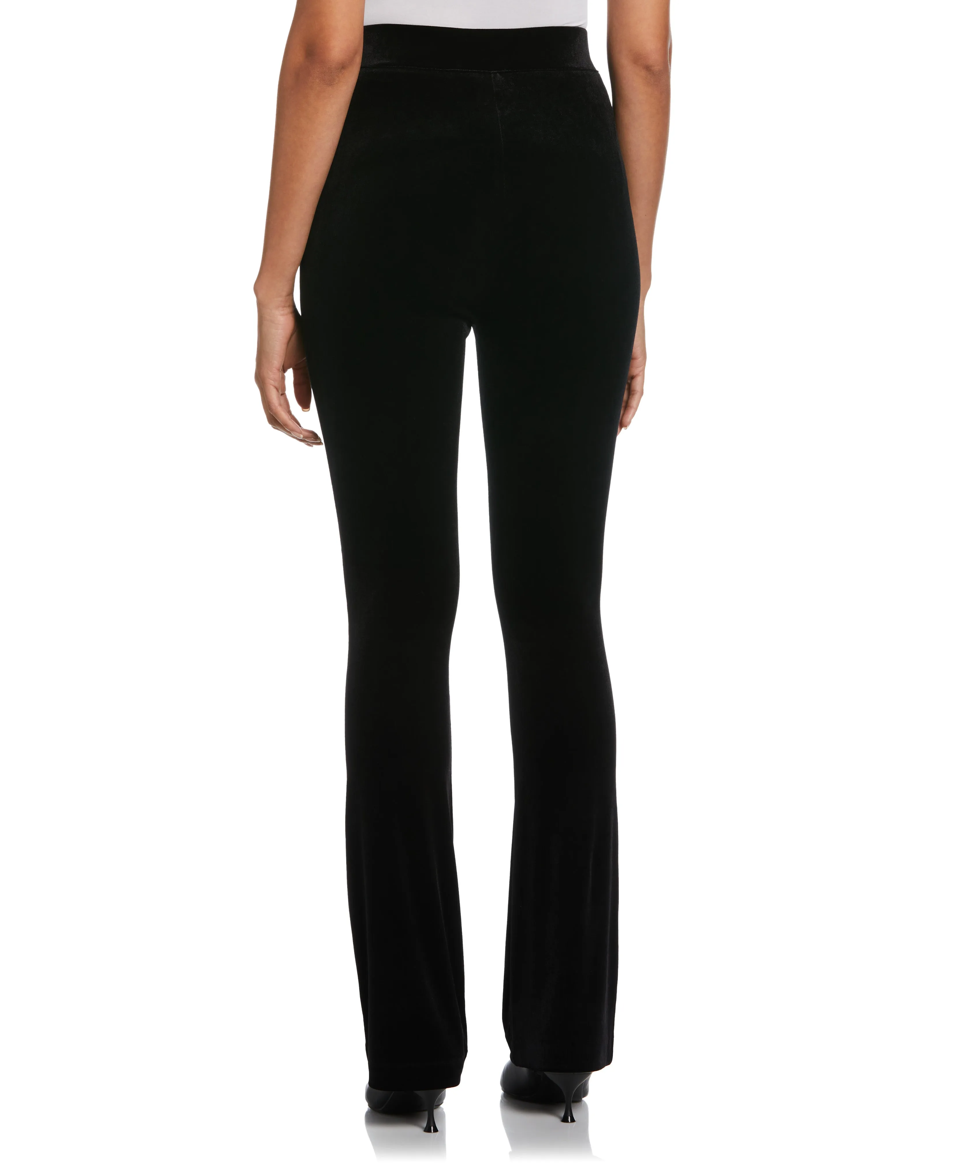 High Waist Velvet Boot Cut Pant