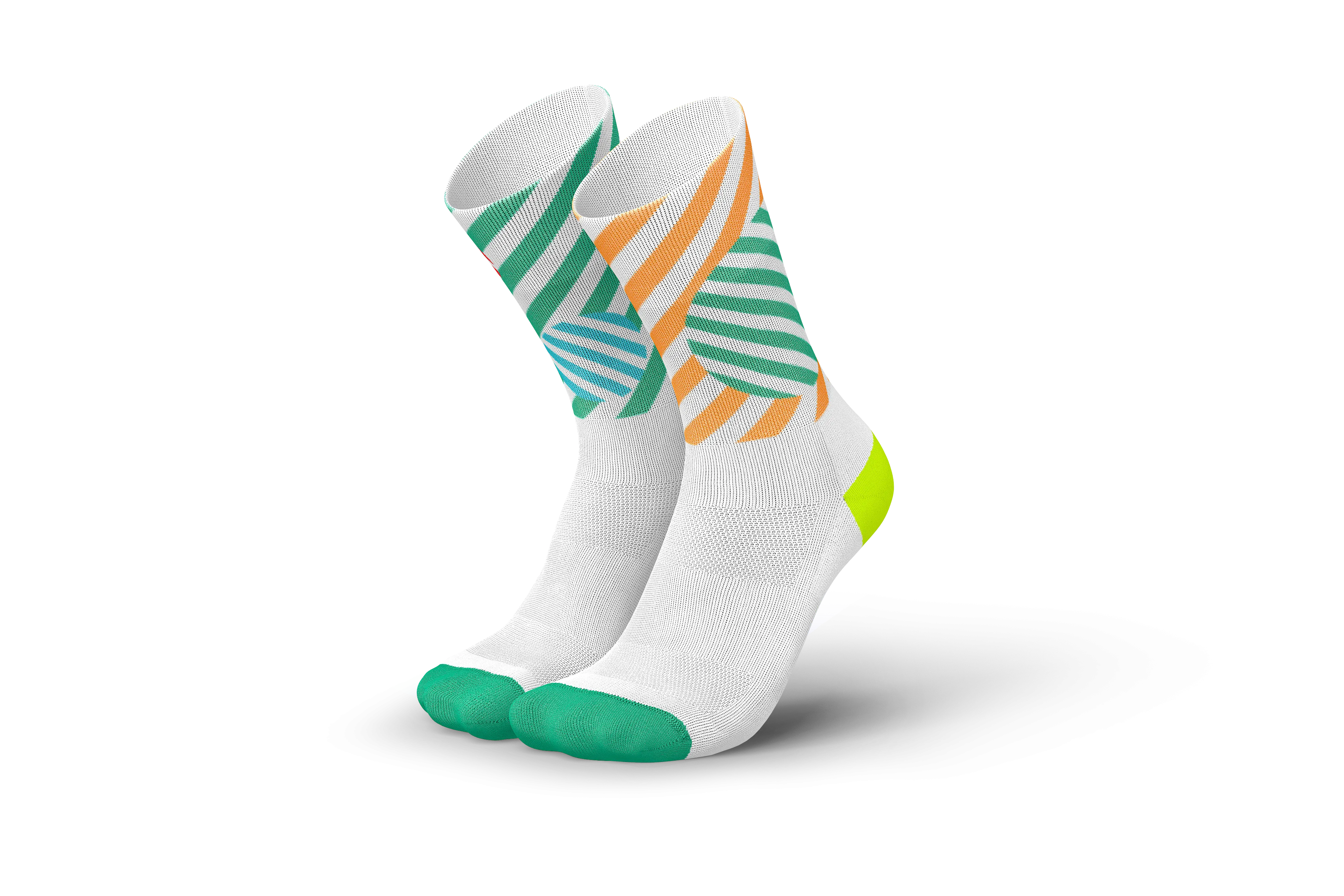 INCYLENCE Running Globes Orange Green Long Sock