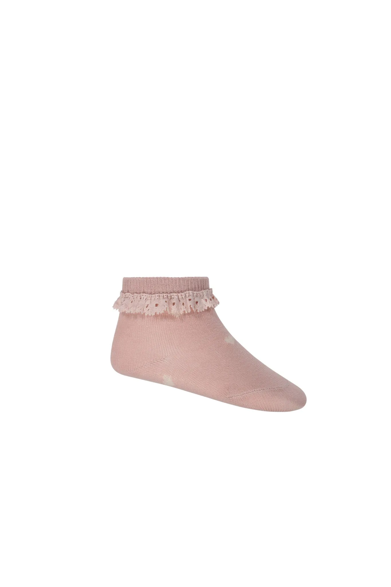 Jacquard Heart Sock - Mon Amour Rose