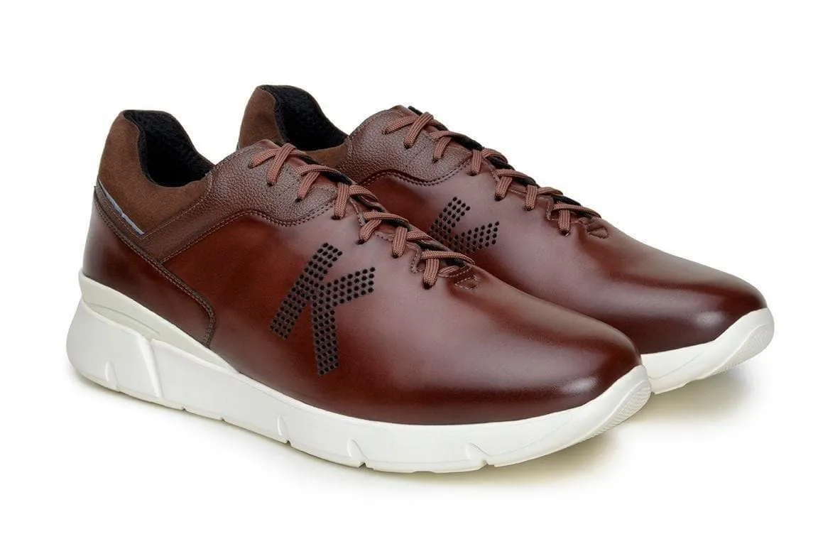 'Jogger' vegan lace-up sneaker by King55 - cognac