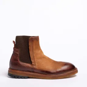 Kev Elastic Mid Boot Natural Vacchetta leather senape