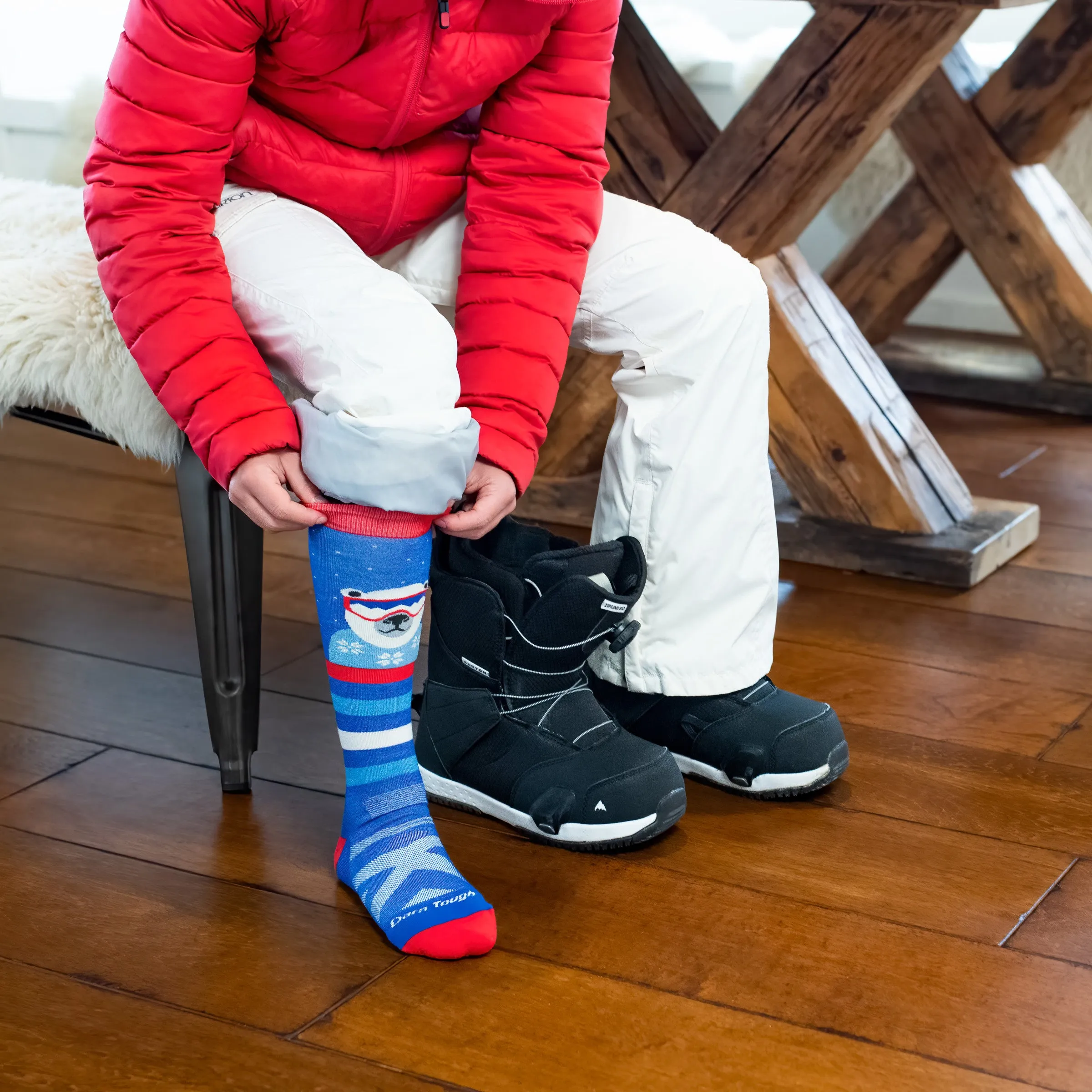 Kids Polar Patroller Over-The-Calf  Midweight Ski & Snowboard Sock