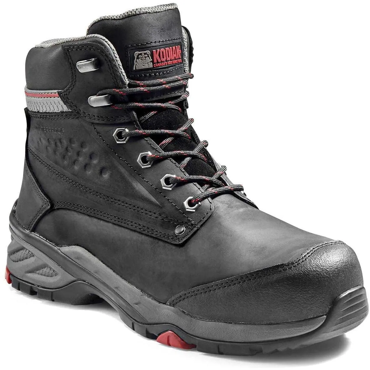 Kodiak Men's Crusade 6 Comp Toe WP Hiker Safety Work Boot -Black- K4NKBK