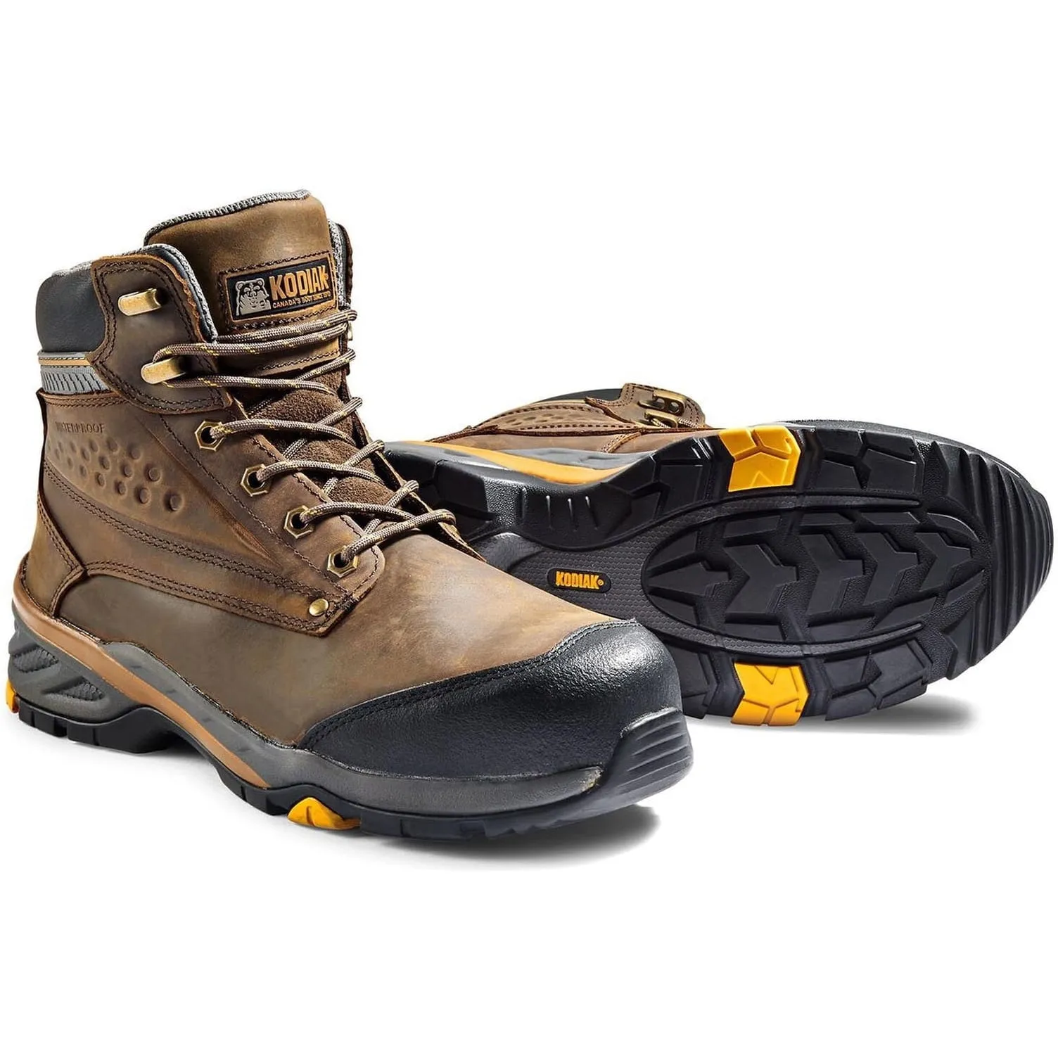 Kodiak Men's Crusade 6" Comp Toe WP Hiker Safety Work Boot -Brown- K4NKAD