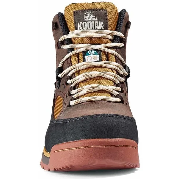 Kodiak Women's Greb Classic Steel Toe WP Hiker Work Boot -Brown- 834YBN