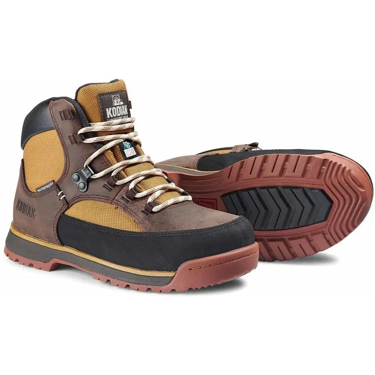 Kodiak Women's Greb Classic Steel Toe WP Hiker Work Boot -Brown- 834YBN