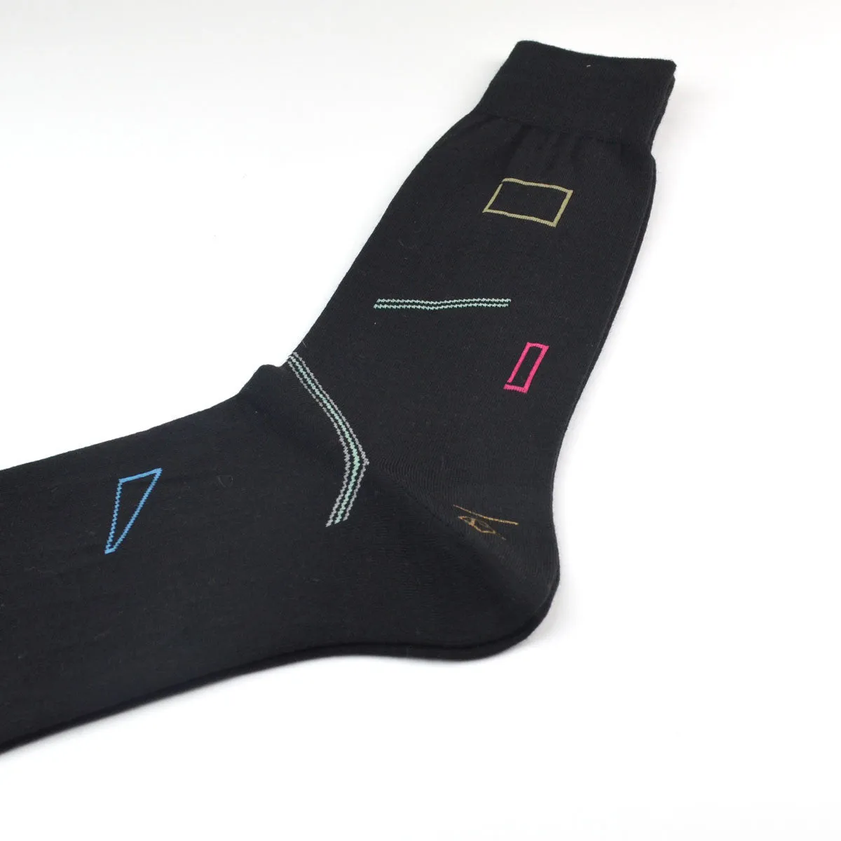 Marcomonde - Geometric Shapes Socks - Black