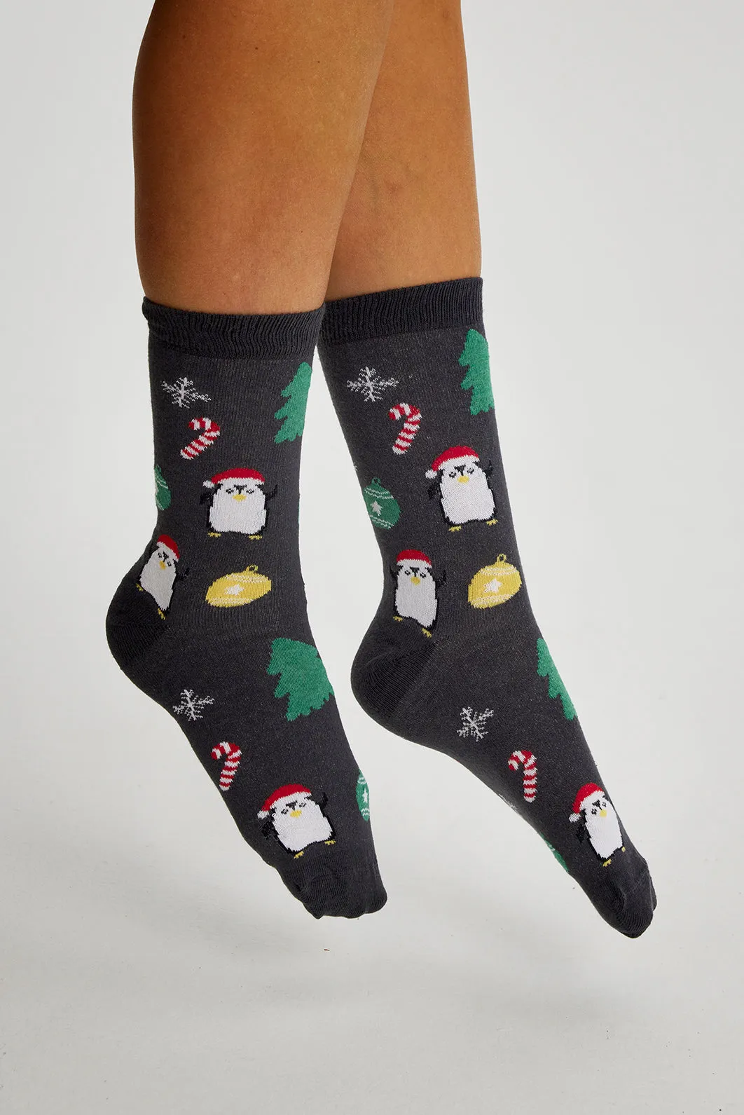 Penguin Christmas Socks