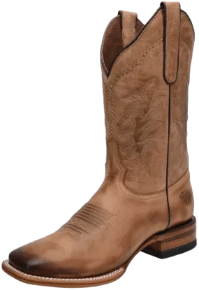 Sand Napa Leather Square Toe Rodeo Boot