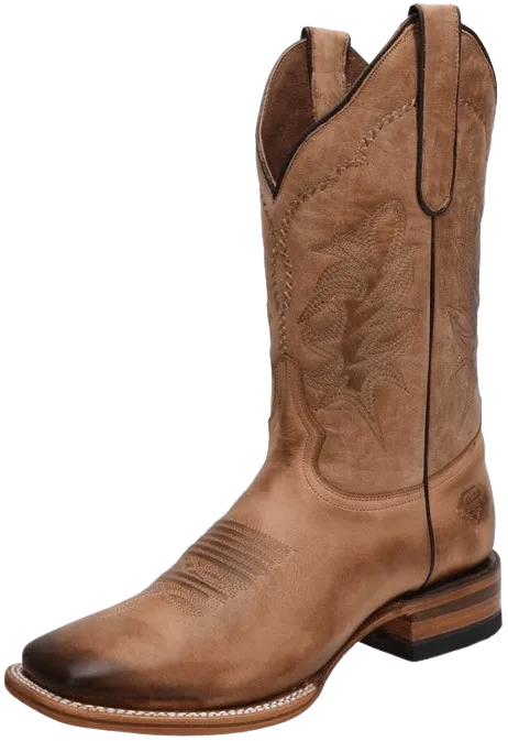 Sand Napa Leather Square Toe Rodeo Boot