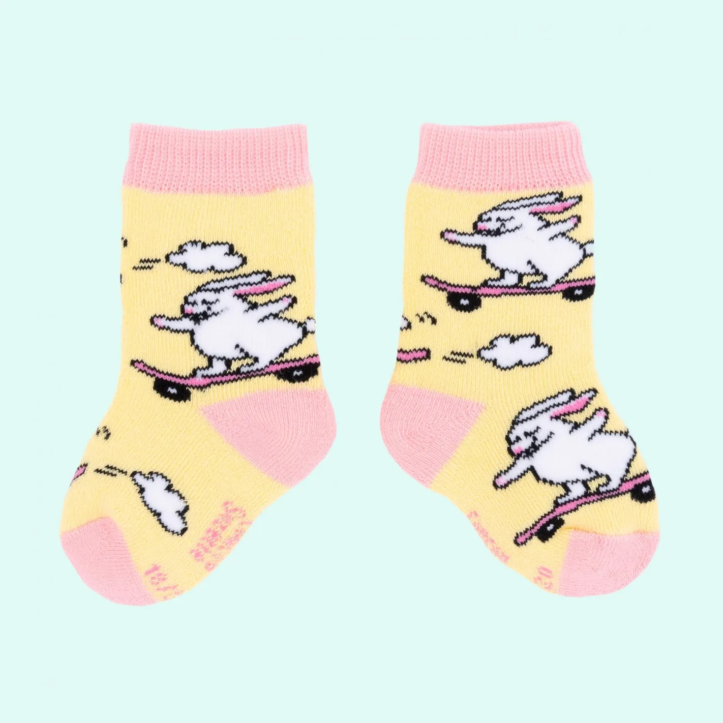 SKATING RABBIT BABY SOCKS