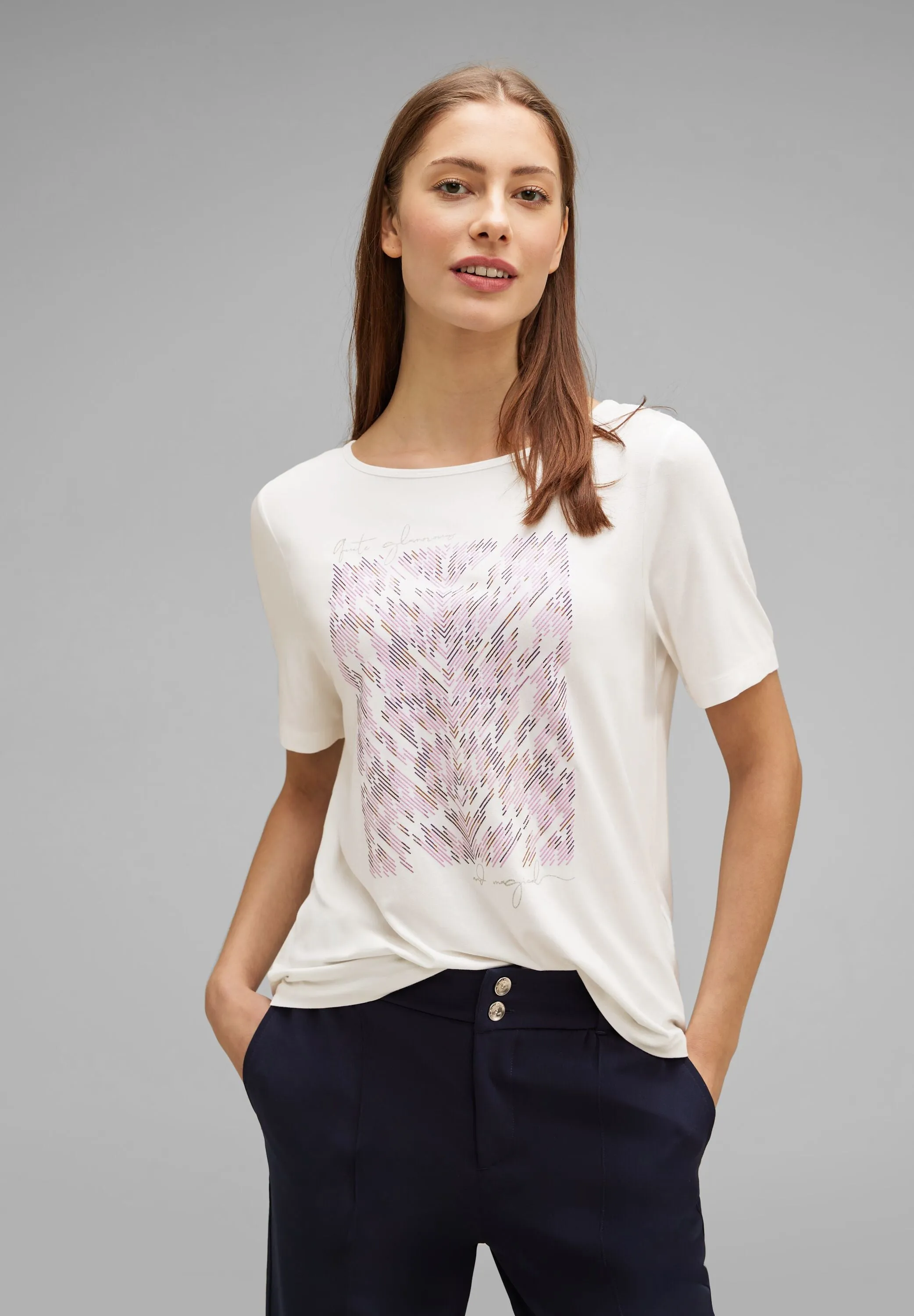 T-Shirt mit Artwork Print