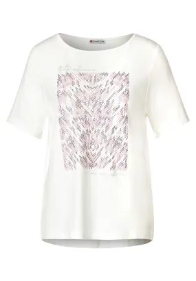 T-Shirt mit Artwork Print