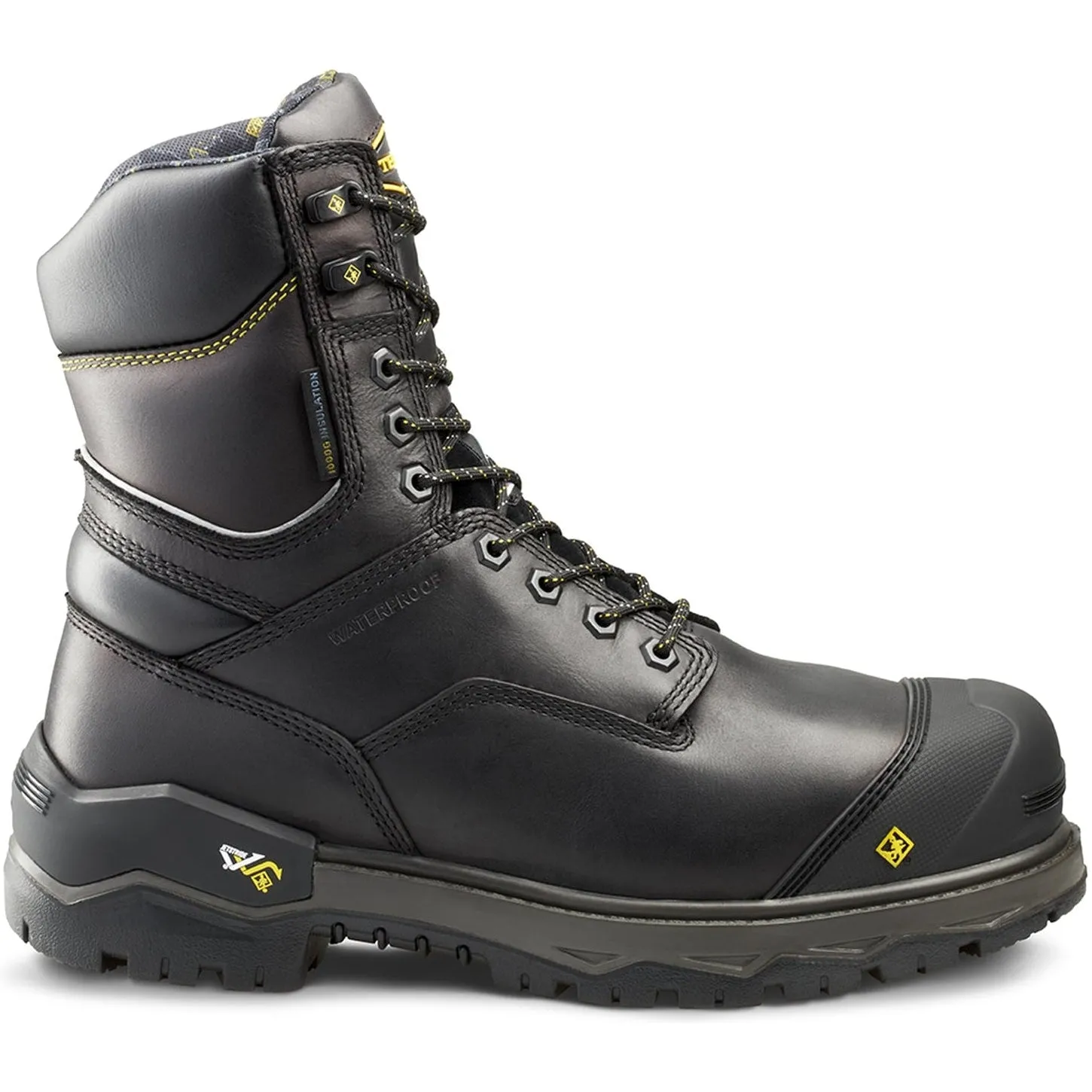 Terra Men's Gantry LXI 8 Nano Comp Toe WP Work Boot -Black- 4TAXBK