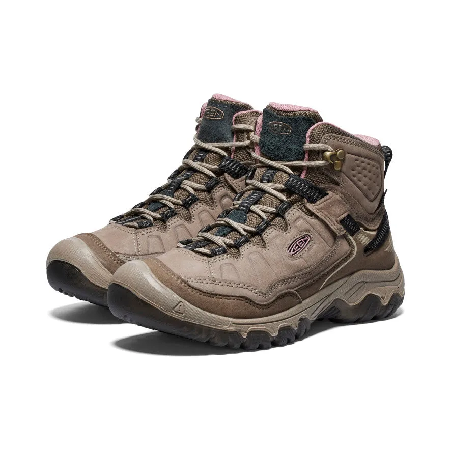 Women's Targhee IV Wide Waterproof Hiking Boot  |  Brindle/Nostalgia Rose