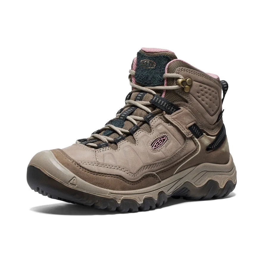 Women's Targhee IV Wide Waterproof Hiking Boot  |  Brindle/Nostalgia Rose